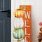 Glitzhome® 42" Lighted Fall Wood Stacked Pumpkins Welcome Porch Sign with Timer
